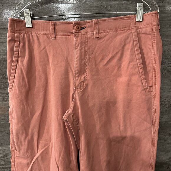 LL Bean Classic Fit Apparel Pink Stretch Pants Straight Leg Pockets Size 32 X 30 - Picture 3 of 8